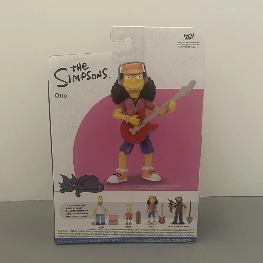 The Simpsons Otto Guitar Action Figurine 5 Inch Jakks Pacific NEW